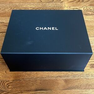 Large Chanel box with original tissue and ribbon
